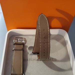 Hermes Barenia Apple watch Double tour Band Fauve ( Taupe Color)